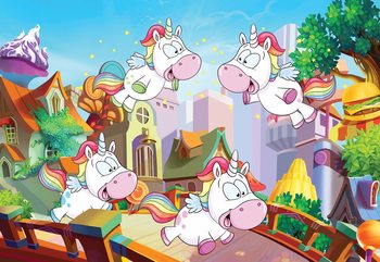 Unicorn Town Wallpaper Mural