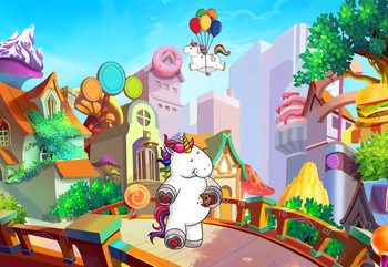 Unicorn Town Wallpaper Mural