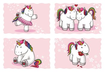 Unicorns Pink Wallpaper Mural