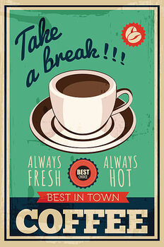 Ταπετσαρία vector coffee poster