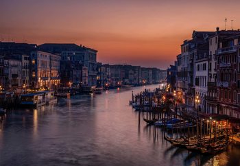 Venice Grand Canal At Sunset Wallpaper Mural