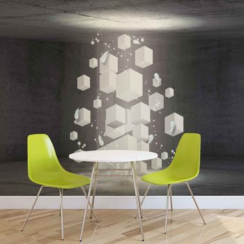 White Dices Wallpaper Mural