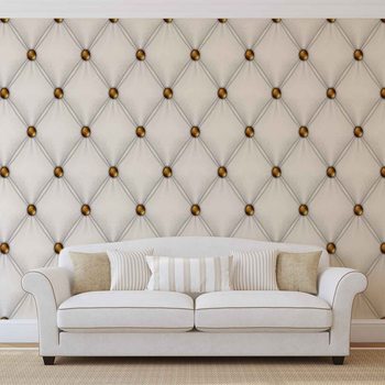 White Pattern Checkered Wallpaper Mural