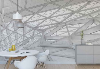 White Web Wallpaper Mural