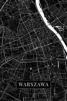 Принти на полотні Warszawa black