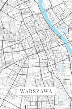 Принти на полотні Warzsawa white