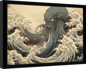 Uokvireni poster Wave Collection - Cthulhu Wave