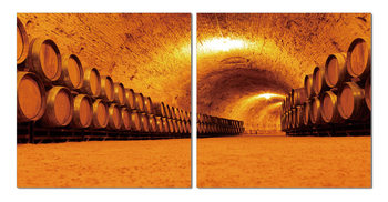 Whiskey barrels in the cellar Slika