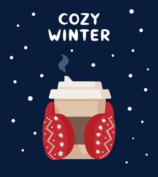 Αυτοκόλλητο Winter Poster with Two Hands in