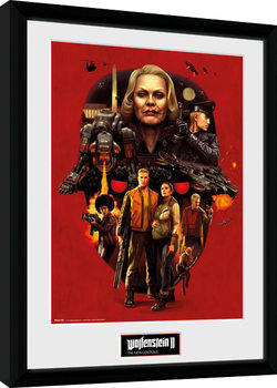 Framed poster Wolfenstein - Face of Death