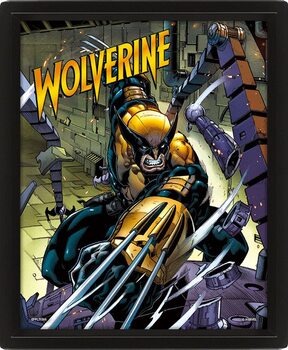 Πλαισιωμένη 3D αφίσα Wolverine - Berserker Rage