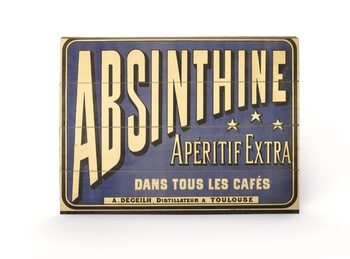 Absinthe Aperitif Wooden Art