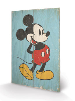 Mickey Mouse - Retro Wooden Art
