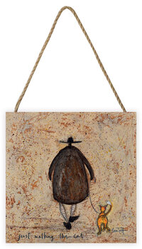 Sam Toft - Just Walking The Cat Wooden Art