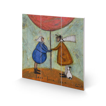 Sam Toft - Love, Love, Love Wooden Art