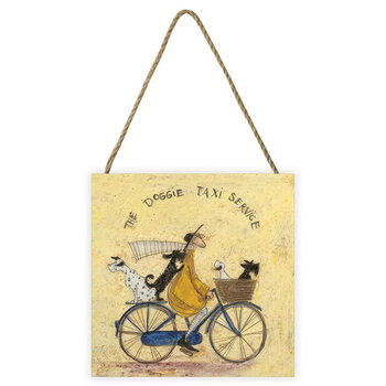 Sam Toft - The Doggie Taxi Service Wooden Art