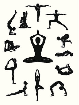 Αυτοκόλλητο Yoga positions