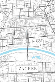Принти на полотні Zagreb white