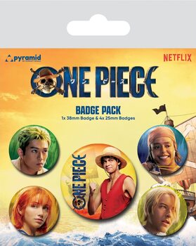 Komplet značk One Piece - Straw Hats