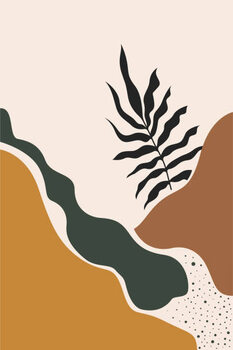 Αφίσα Abstract botani wall art decoration. Boho flower wall decor printable poster