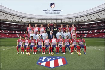 Αφίσα Atletico Madrid 2018/2019 - Plantilla