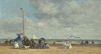 Εκτύπωση καμβά Beach at Trouville, 1864-5