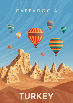 Αφίσα Cappadocia hot air balloon flight. Travel