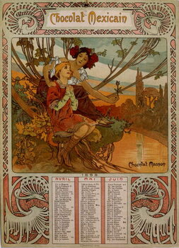 Αφίσα Chocolate Masson calendar illustrated by Mucha .