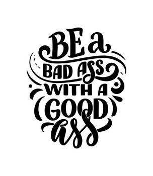 Αφίσα Inspirational quote. Hand drawn vintage illustration