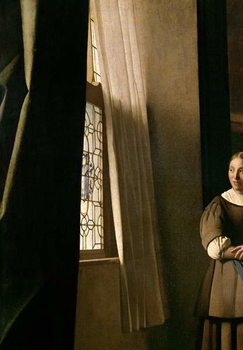 Αφίσα Lady writing a letter with her Maid, c.1670