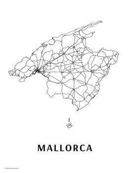 Αφίσα Mallorca black & white