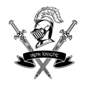 Αφίσα Medieval warrior accessories vector illustration