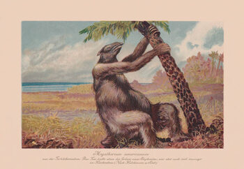 Αφίσα Megatherium americanum, extinct giant ground sloth,