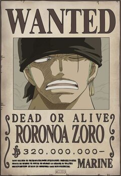 Αφίσα One Piece - Wanted Zoro