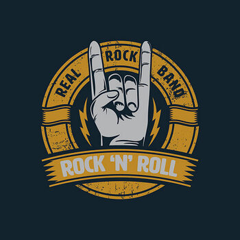 Αφίσα rock and roll graphic for t-shirt,tee