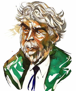 Εκτύπωση καμβά Sir Harrison Birtwistle - colour caricature