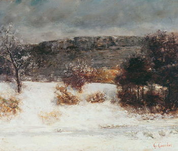 Αφίσα Snowy Landscape (Vallée de la Loue), c.1876
