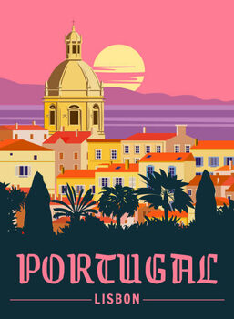 Αφίσα Travel Poster Poster Lisbon, Vintage. Portugal