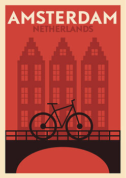 Αφίσα Typographic Amsterdam City Poster Design