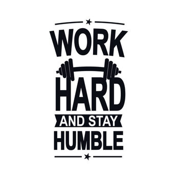 Αφίσα Work hard and stay humble motivational