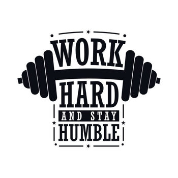 Αφίσα Work hard and stay humble motivational