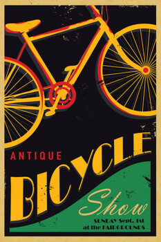 Εκτύπωση καμβά Antique bicycle poster design template