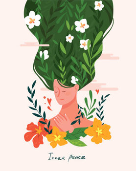 Εκτύπωση καμβά Inner peace and meditative thinking concept