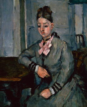 Εκτύπωση καμβά Madame Cezanne Leaning on a Table, c.1873