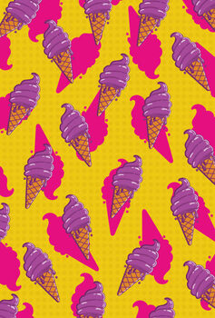 Εκτύπωση καμβά Pop Art Ice Cream Cartoon