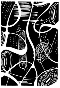 Εκτύπωση καμβά Squiggle Shape Pattern