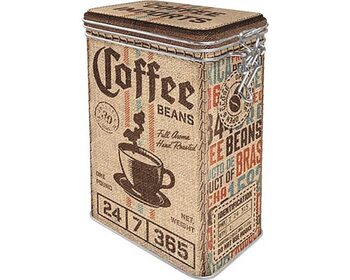 Κουτί από κασσίτερο με κλιπ Coffee Beans