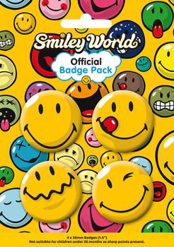 Комплект значки 4 броя SMILEY - basic