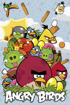 Плакат Angry birds - collage
