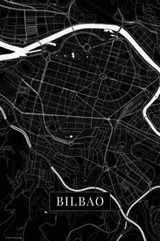 Плакат Bilbao black